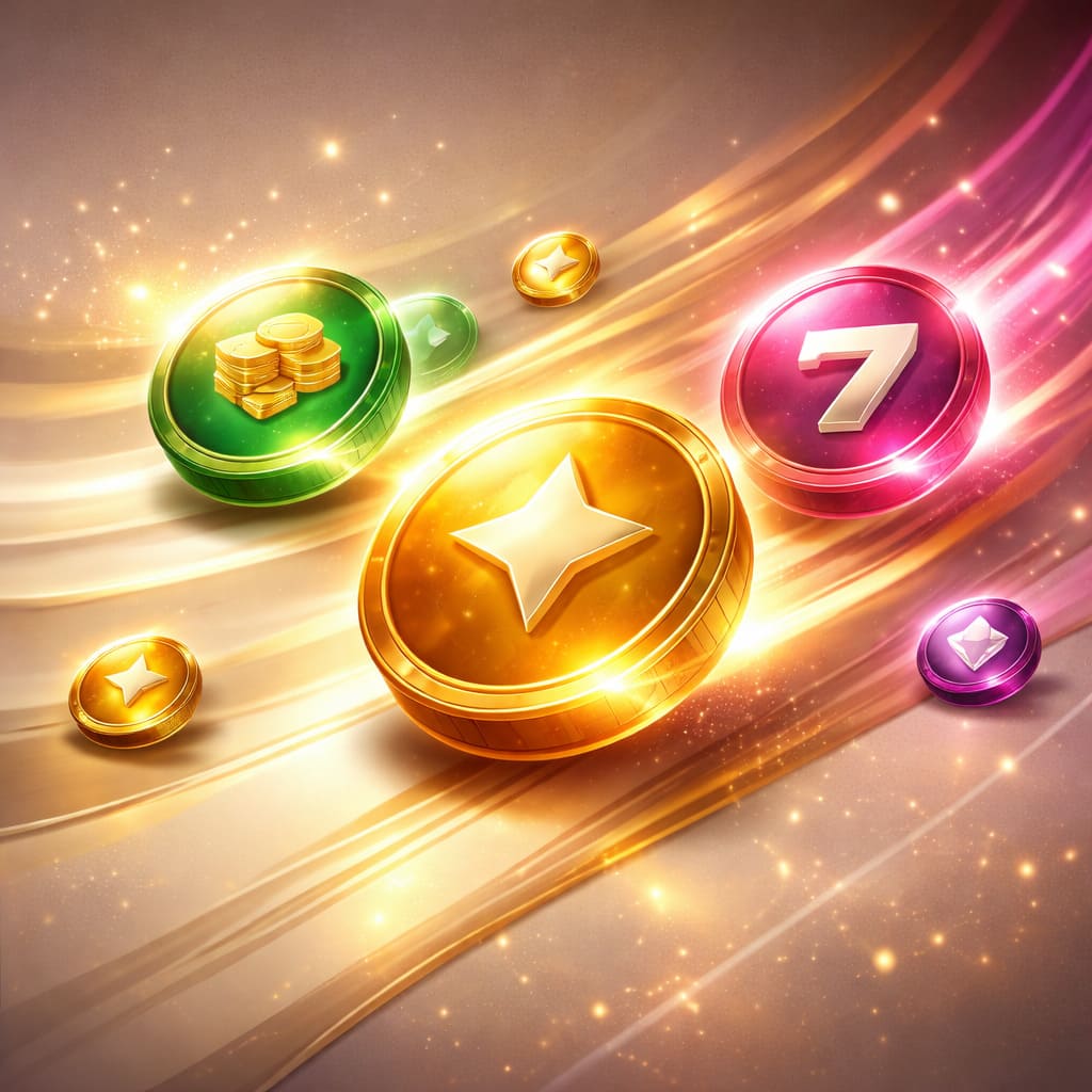 Dynamic quick draw artwork for color prediction game, luminous magenta and gold light trails, premium abstract spheres and color tokens, sleek official digital entertainment style, no text